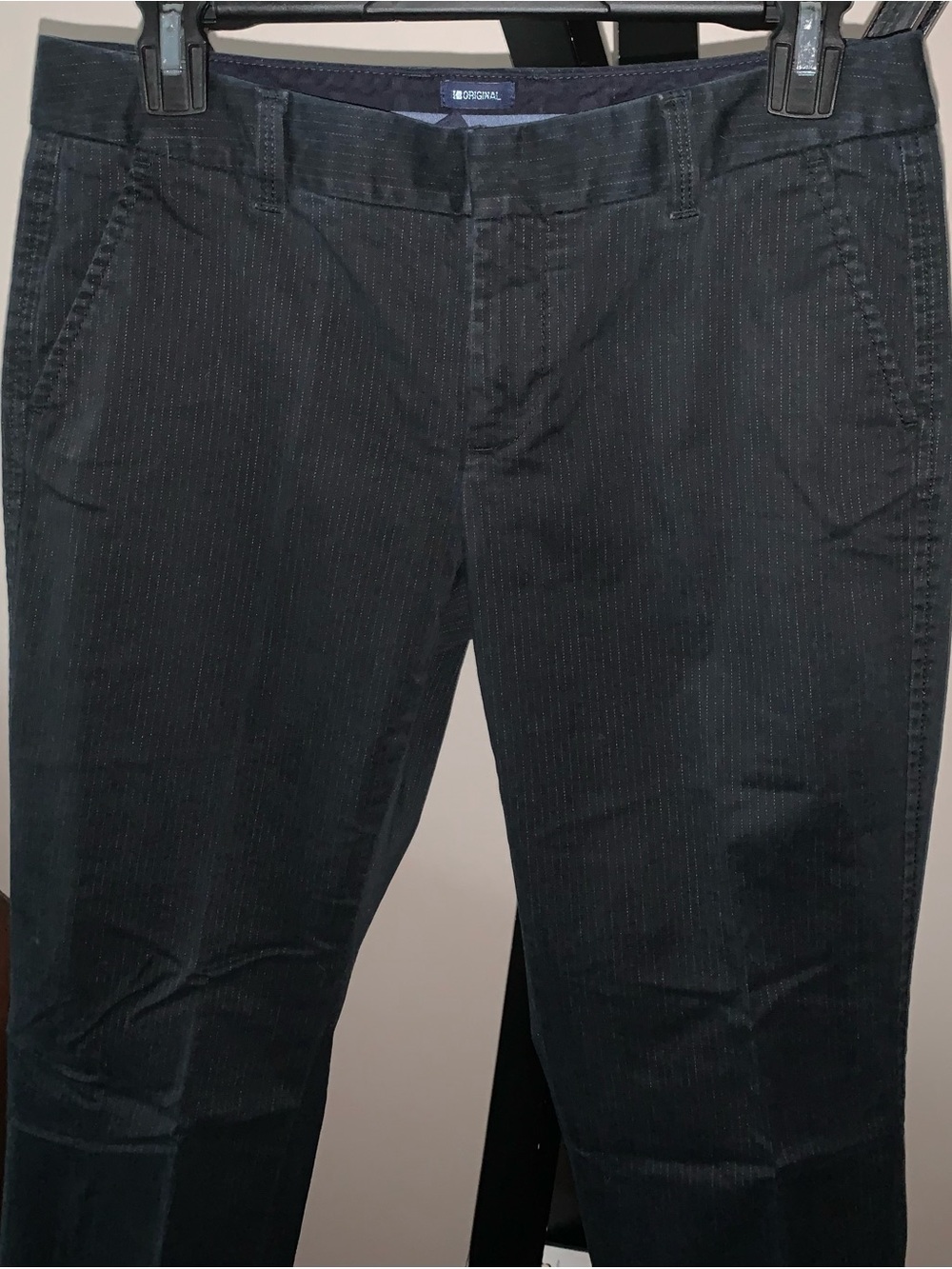 Gap Y2K Black Pin Striped Soft Stretch Pants 4R